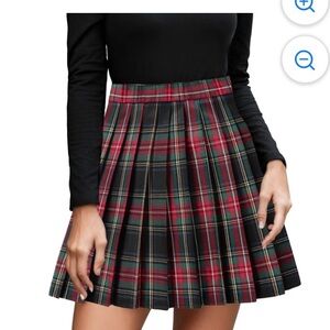 Plaid Pleated Skirt SZ L/8
